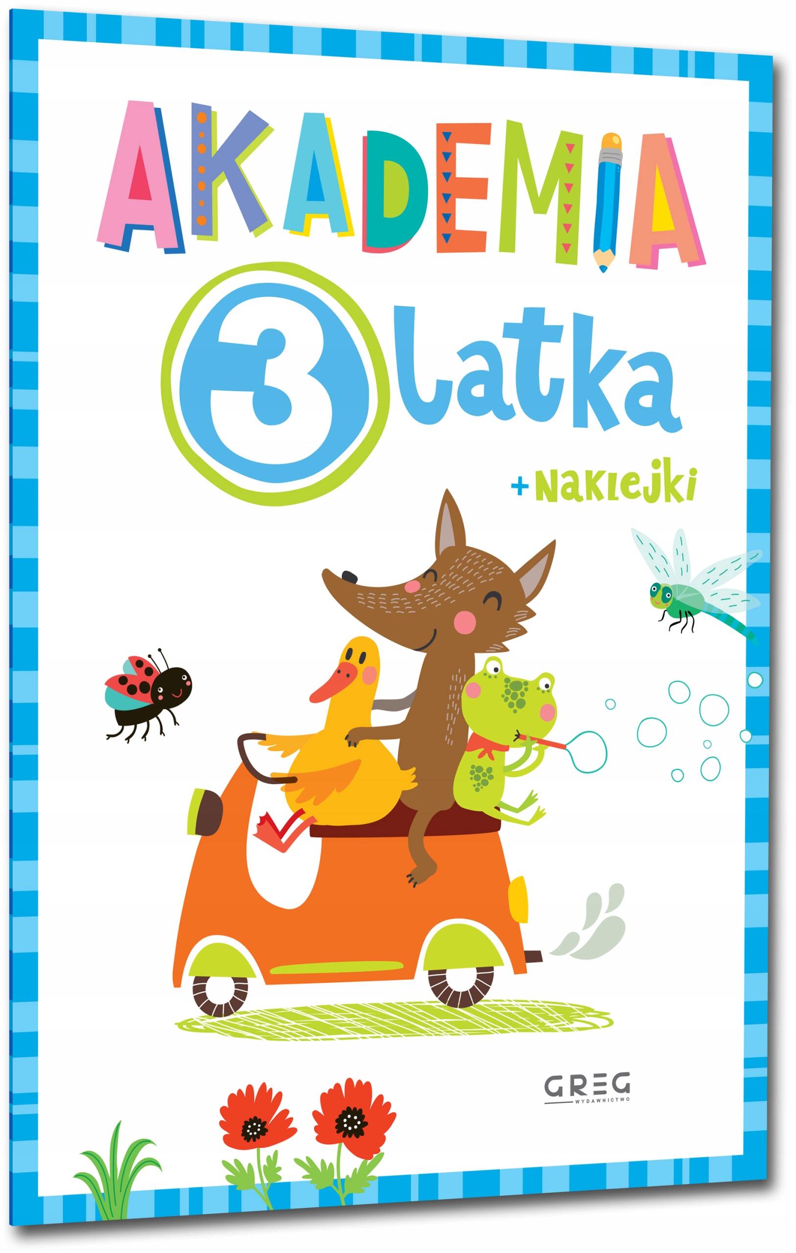 Akademia 3-Latka Trzylatka Zadania Ćwiczenia Z Naklejkami Naklejki Greg_1