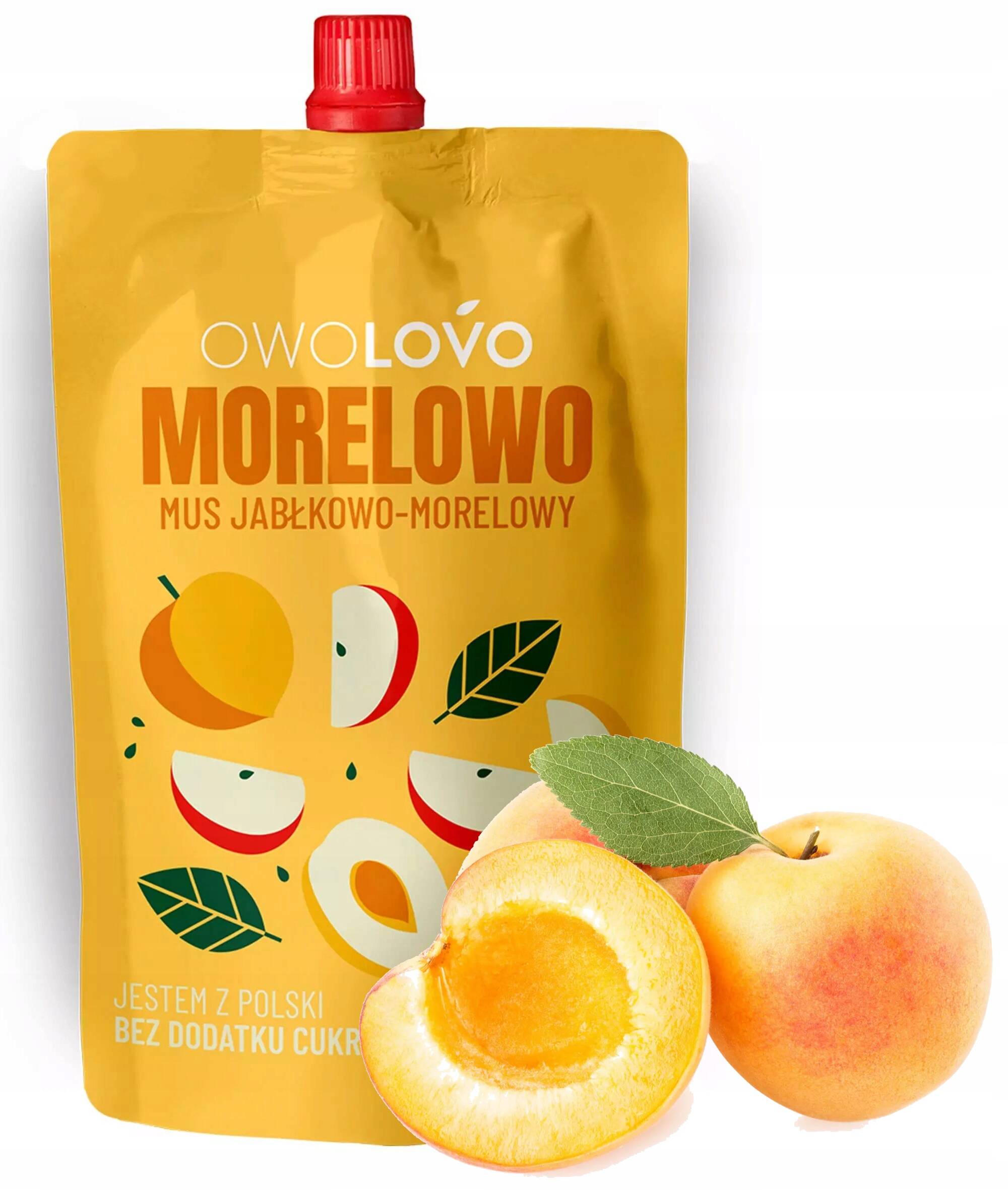 OwoLovo Morelowo Mus Jabłkowo-Morelowy Dla Dzieci 200g_1