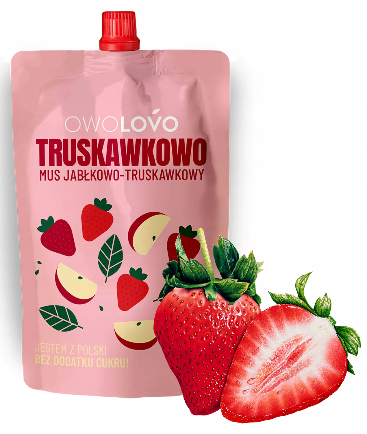 OwoLovo Truskawkowo Mus Jabłkowo-Truskawkowy Dla Dzieci 200g_1
