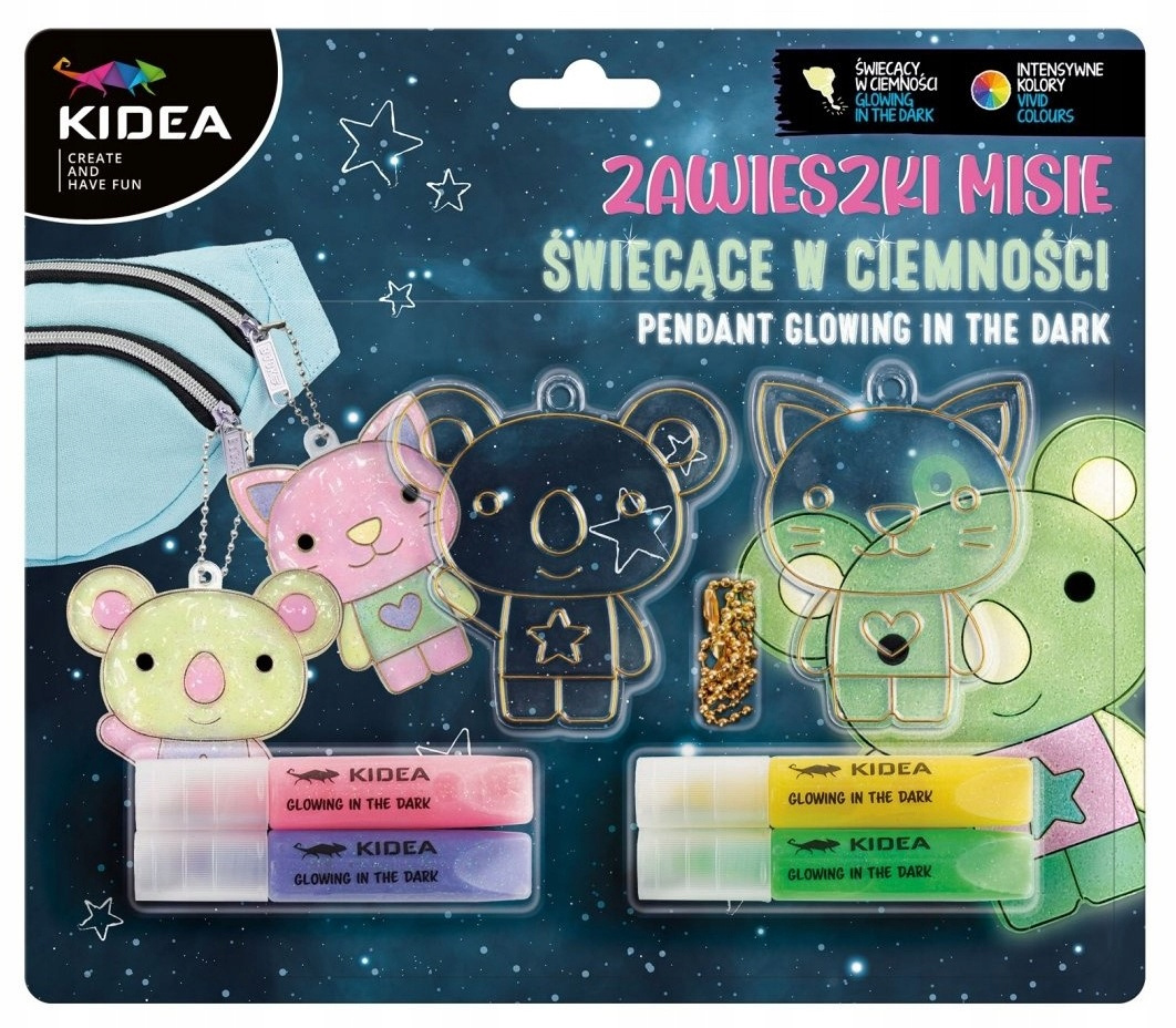 Stwórz Sama ZESTAW ZAWIESZEK Magic Świecących W Ciemności MISIE MIŚ Kidea_10