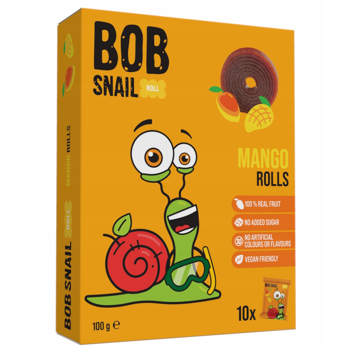 Przekąska Owocowa Mango Bez Cukrów 100g BOB SNAIL_1