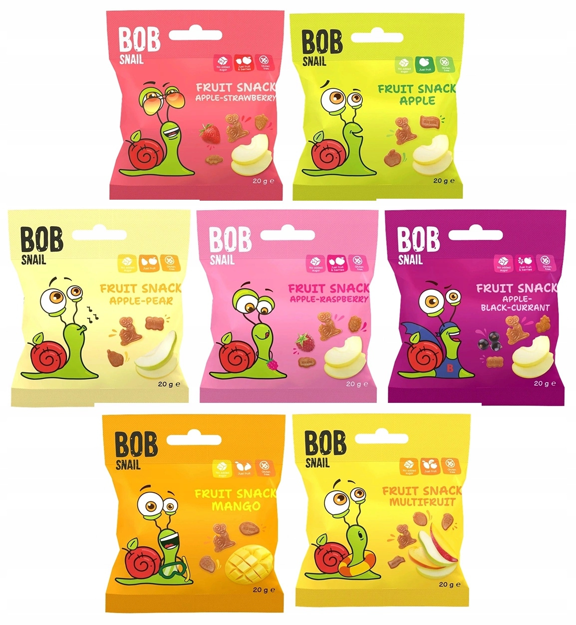 BOB SNAIL Żelki Owocowe MIX SMAKÓW Bez Dodatku Cukru 140g_1