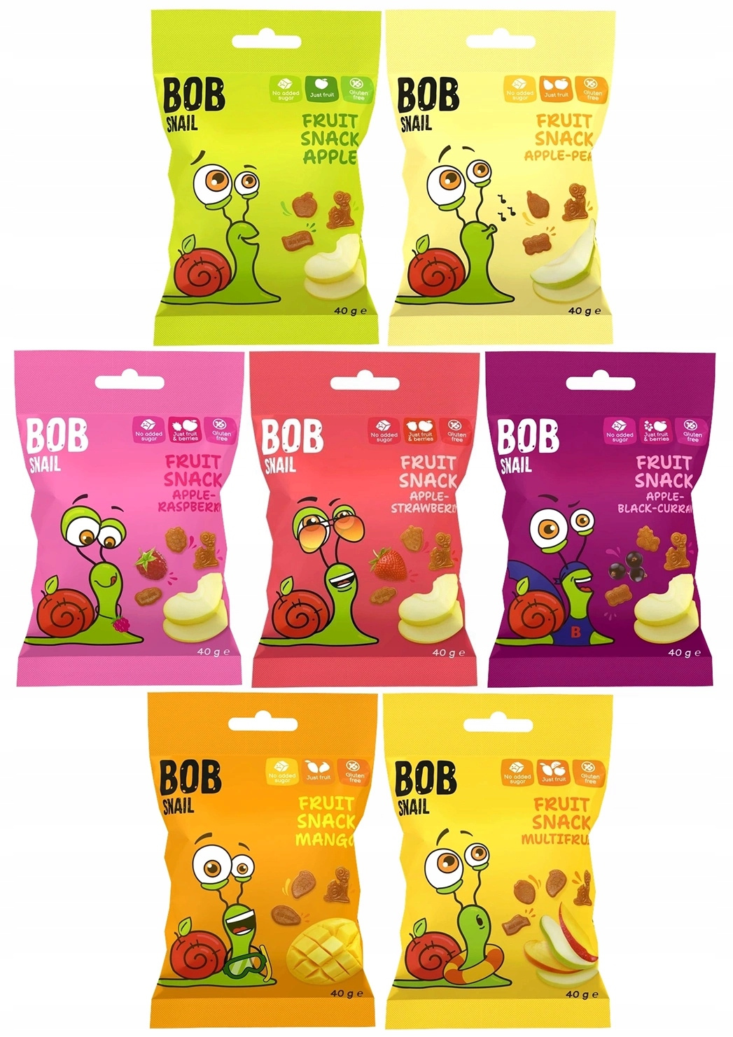 BOB SNAIL Żelki Owocowe MIX SMAKÓW Bez Dodatku Cukru 280g_1