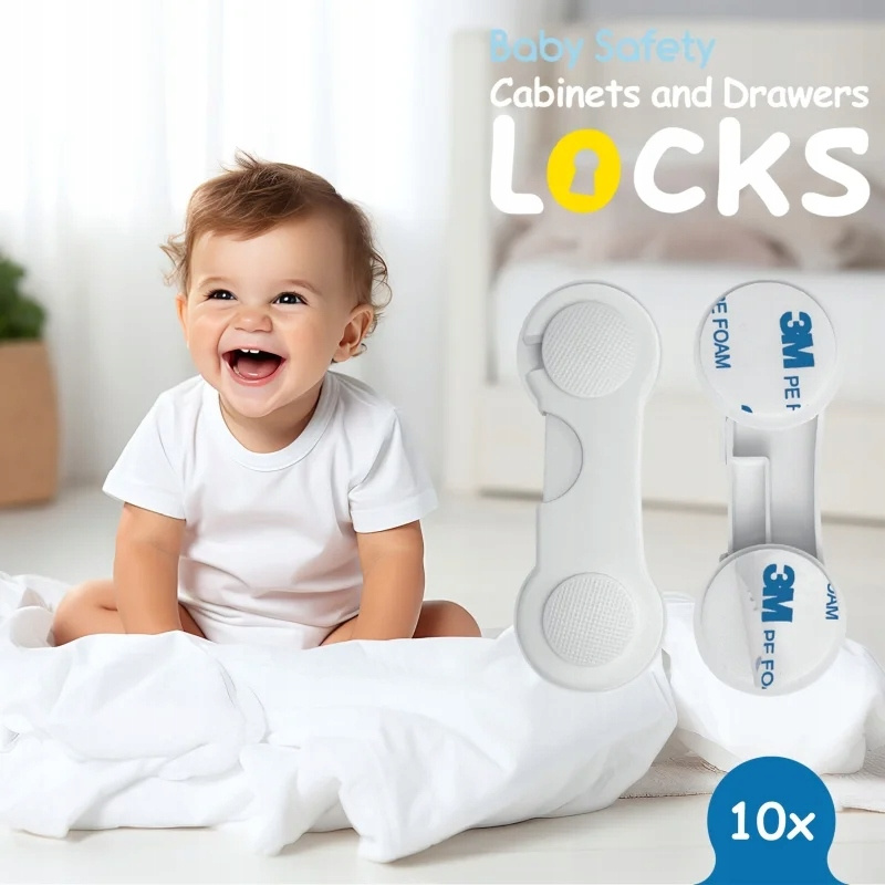 ZABEZPIECZENIA SZAFEK SZUFLAD SZAF Blokada Mebli Zatrzask 10szt SIPO SBS215_6