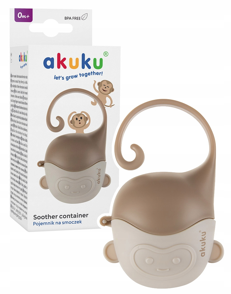 AKUKU Pojemnik Pudełko Etui Na Smoczek MAŁPKA Uniwersalny A0688_1
