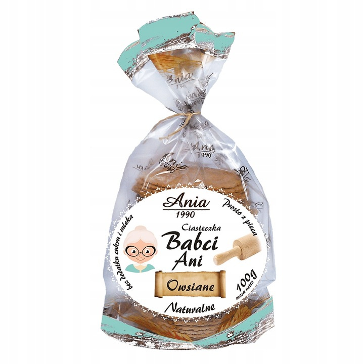 BIO Ania Ciasteczka Babci Owsiane Naturalne Bez Cukru 100 g_1