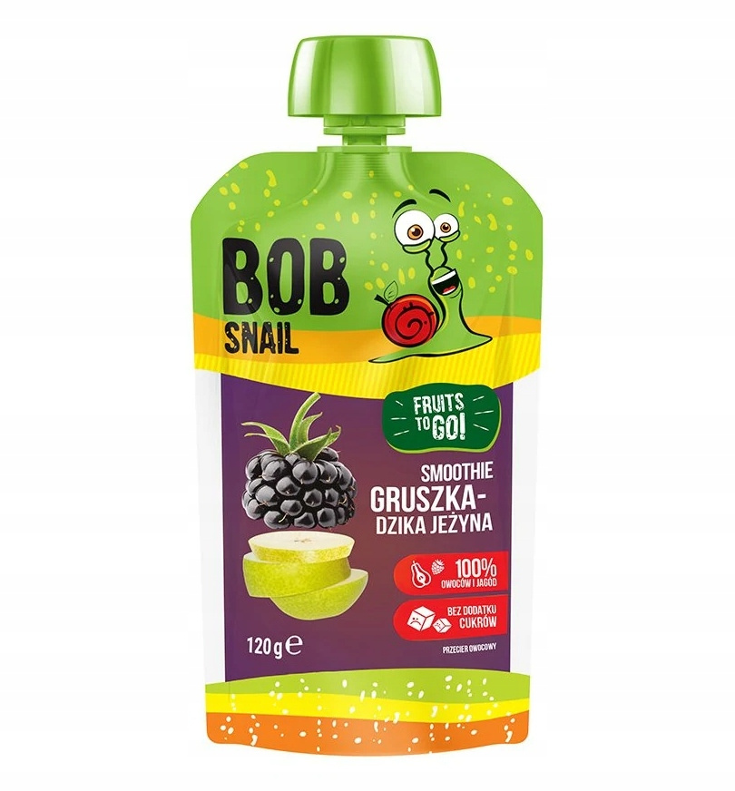 BOB SNAIL Smoothie GRUSZKA JEŻYNA Bez Dodatku Cukru Mus 120g_1