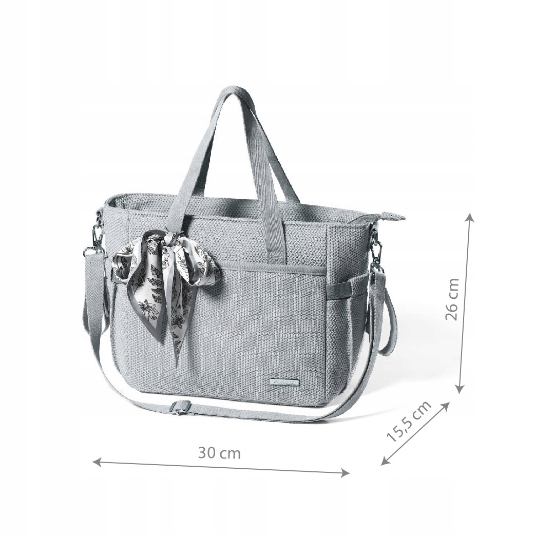 BABYONO Torba Dla Mamy SPACEROWA Organizer DO WÓZKA Carmen SZARA 1571/03_9