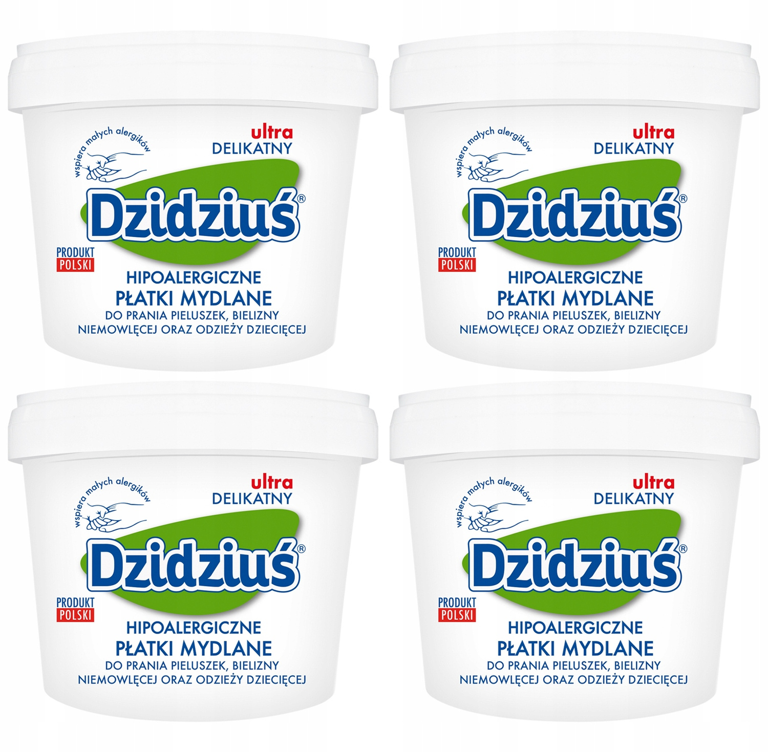 4x DZIDZIUŚ Hipoalergiczne Płatki Mydlane Do Prania 400g_1