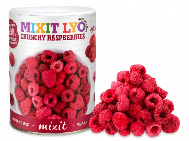 MIXIT Chrupiące Liofilizowane Owoce MALINA 70g_1