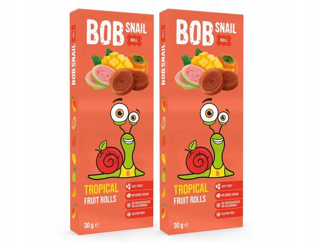Przekąska MANGO PERSYMONA GUAWA Bez Cukru 30g BOB SNAIL x2_1