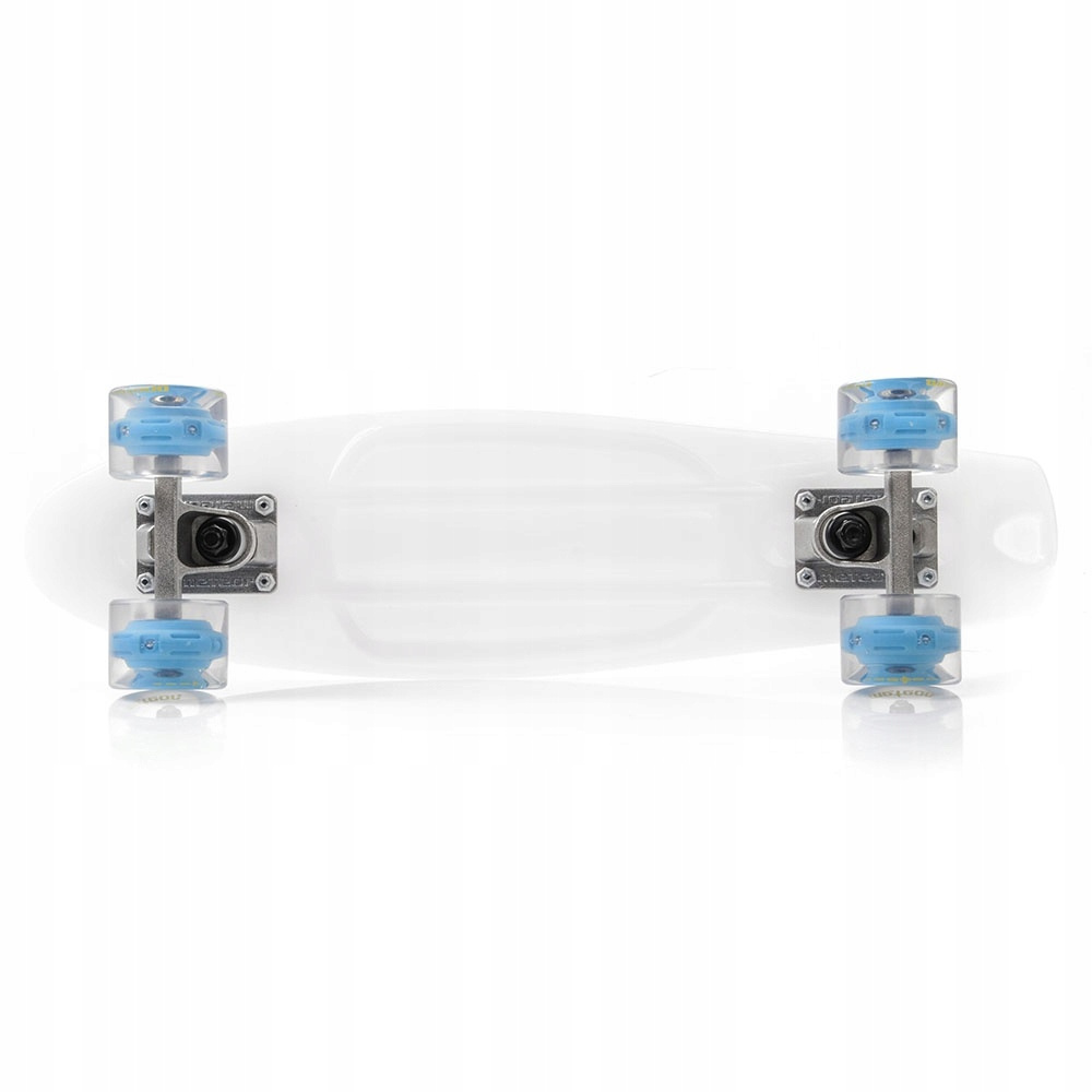 METEOR Deskorolka Fiszka Deska Plastikowa 23897 BIAŁA 56x14,6 cm ABEC 5 LED_2