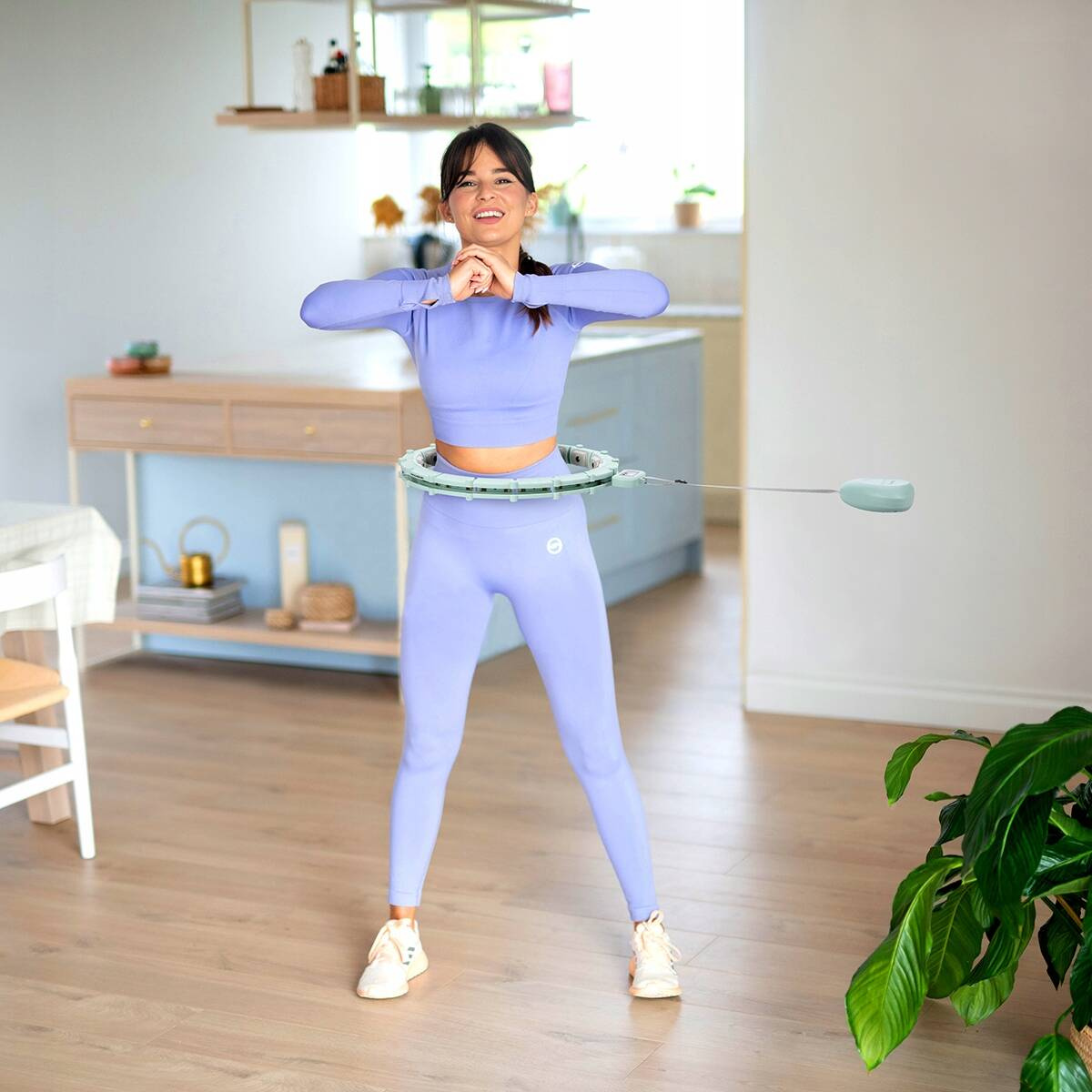 Hula Hop Odchudzające Z Obciążnikiem i Licznikiem Fitness HMS HHM14_3