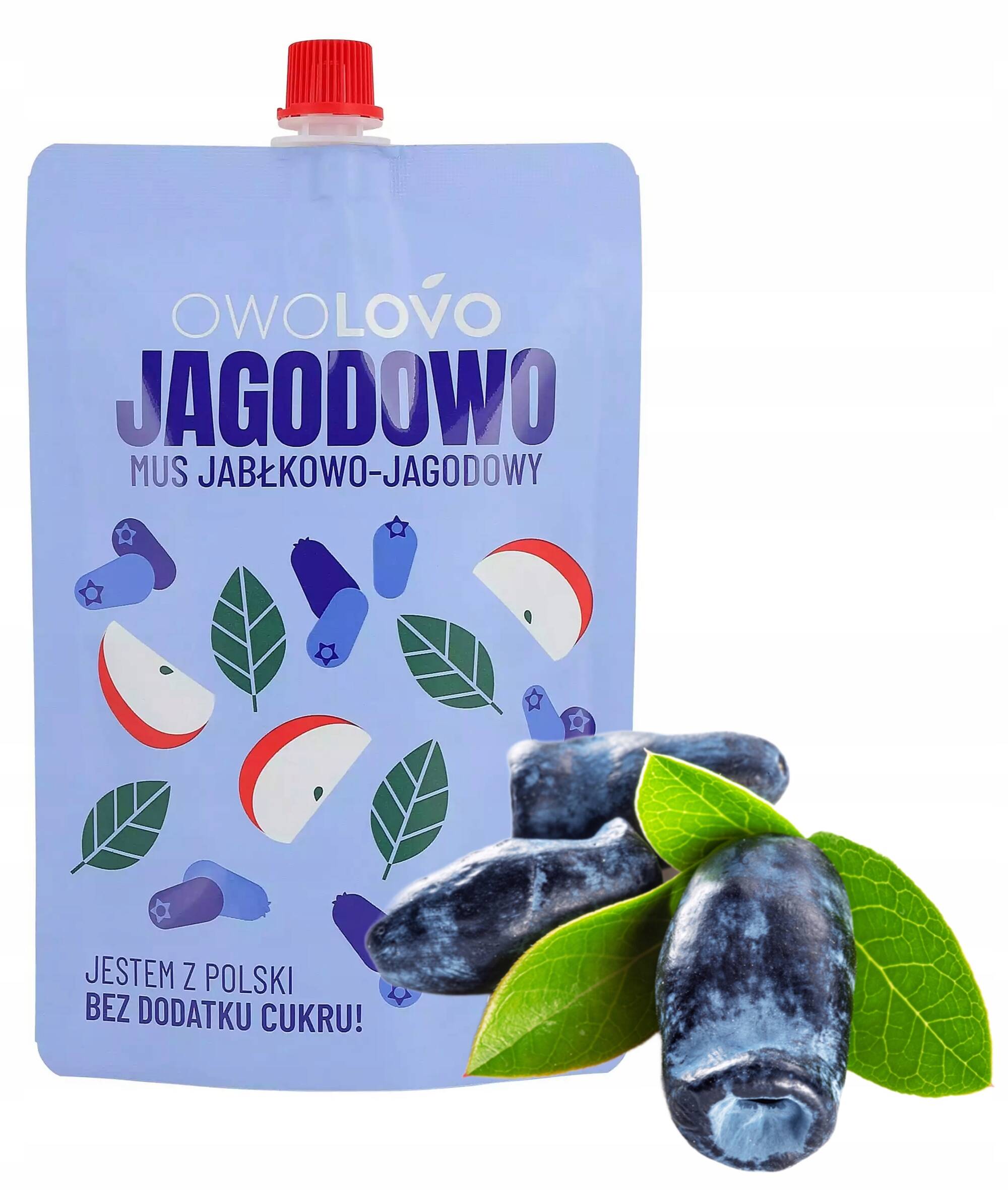 OwoLovo Jagodowo Mus Jabłkowo-Jagodowy Dla Dzieci 200g_1