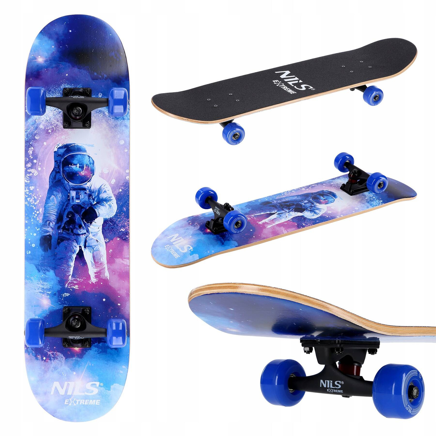 Deskorolka Klasyczna Drewniana Skateboard Młodzieżowa ABEC-7 NILS CR3108SA_1