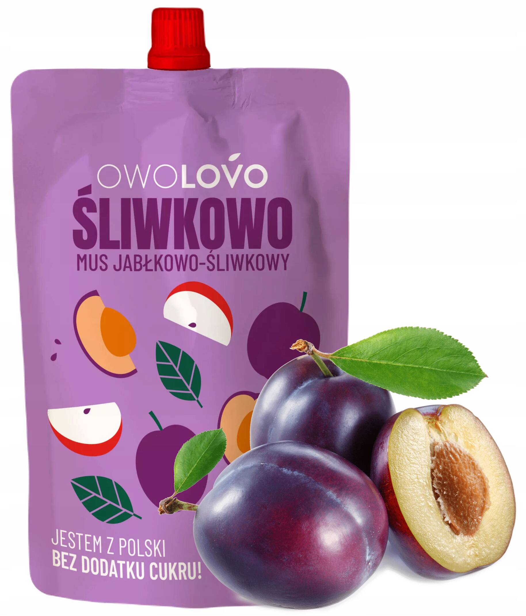 OwoLovo Śliwkowo Mus Jabłkowo-Śliwkowy Dla Dzieci 200g_1