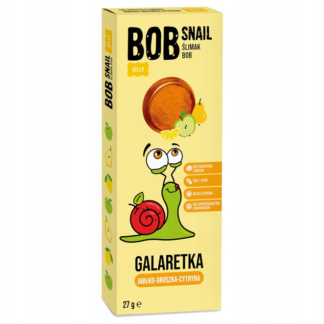 BOB SNAIL Jellies Galaretka ZESTAW 8x 27g MIX SMAKÓW Dla Dzieci Bez Cukru_2