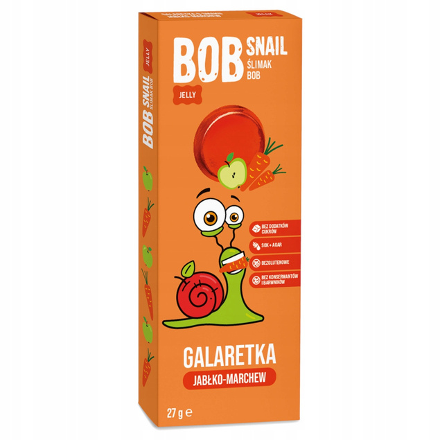 BOB SNAIL Jellies Galaretka ZESTAW 8x 27g MIX SMAKÓW Dla Dzieci Bez Cukru_4