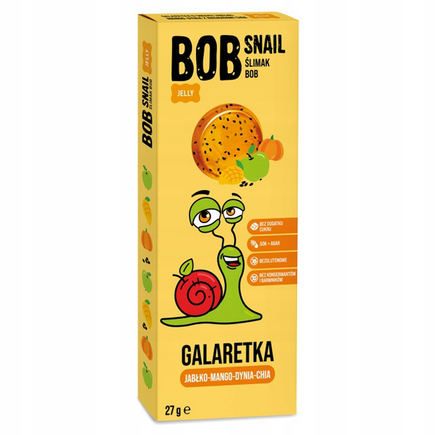 BOB SNAIL Jellies Galaretka ZESTAW 8x 27g MIX SMAKÓW Dla Dzieci Bez Cukru_5