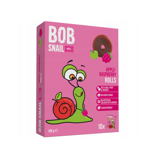 BOB SNAIL Przekąska Owocowa ZESTAW 5 x 100g MIX SMAKÓW Naturalna Bez Cukrów_2