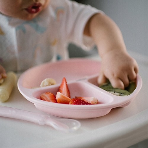 BABYONO Silikonowy Talerzyk z Przyssawką RÓŻOWY Dla Dzieci 1482/02_6