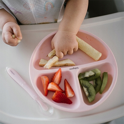 BABYONO Silikonowy Talerzyk z Przyssawką RÓŻOWY Dla Dzieci 1482/02_7