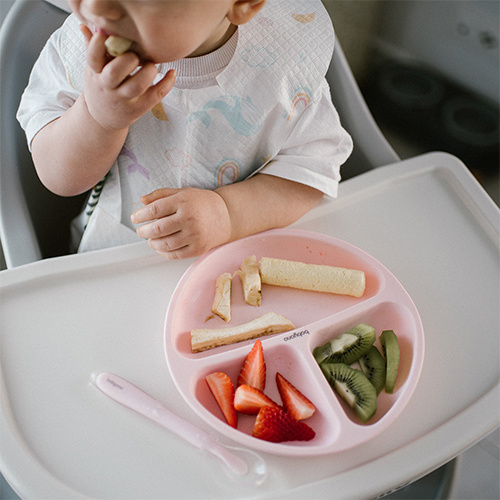 BABYONO Silikonowy Talerzyk z Przyssawką RÓŻOWY Dla Dzieci 1482/02_8