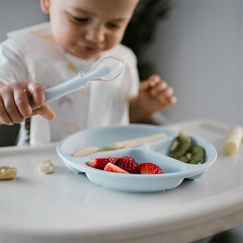 BABYONO Silikonowy Talerzyk z Przyssawką NIEBIESKI Dla Dzieci 1482/01_8