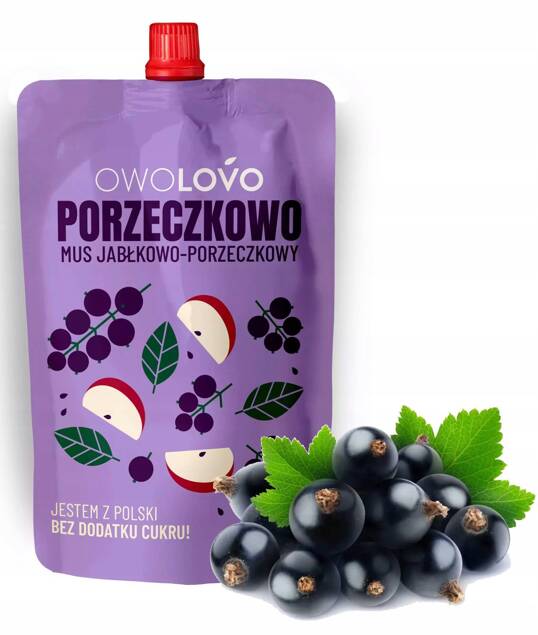 OWOLOVO Mix Musów Jagoda Wiśnia Gruszka Porzeczka 40x200g_5