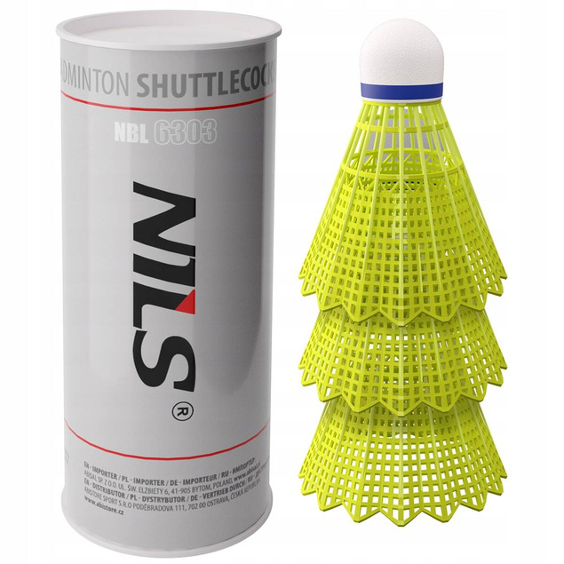 Lotki Do Badmintona Nylonowe 3 szt. Multicolor Zestaw Lotek NILS NBL6303