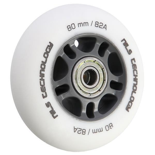PU 80x24 82A BIAŁE MATOWE (4 szt.) + ABEC-9  (8 szt.) ZESTAW NILS EXTREME