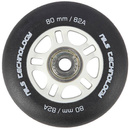 PU 80x24 82A CZARNE MATOWE (4 szt.) + ABEC-9  (8 szt.) ZESTAW NILS EXTREME