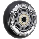 PU 64x24 82A CZARNE N (4 szt.) + ABEC-9 (8 szt.) ZESTAW NILS EXTREME