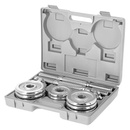 STC-15 SZTANGIELKI W WALIZCE 15 KG CHROME HMS