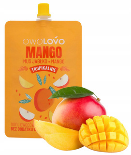 OwoLovo Mus Tropikalny Jabłko Mango Dla Dzieci 200g