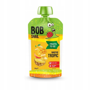 BOB SNAIL Smoothie BANAN ANANAS MANGO Bez Dodatku Cukru Mus 120g