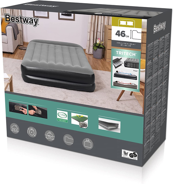 Materac dmuchany dwuosobowy welurowy 67403 Bestway