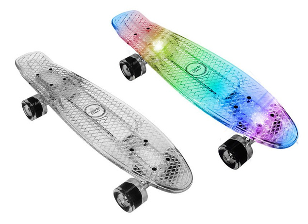Nils FISZKA Deskorolka Pennyboard | led transparent