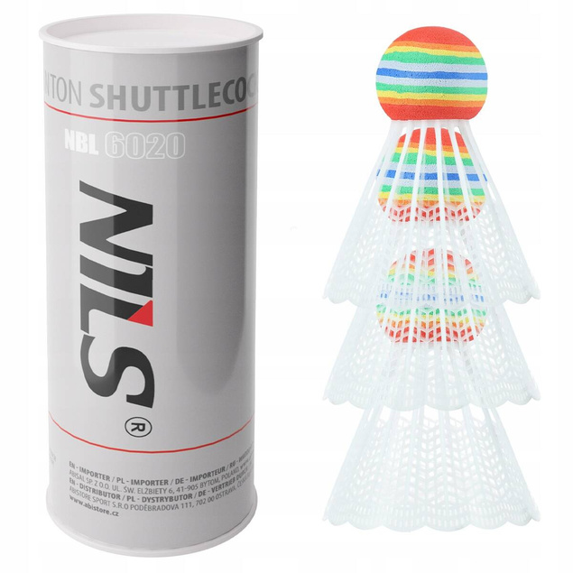 Lotki Do Badmintona Nylonowe 3 szt. Zestaw Lotek NILS NBL6020