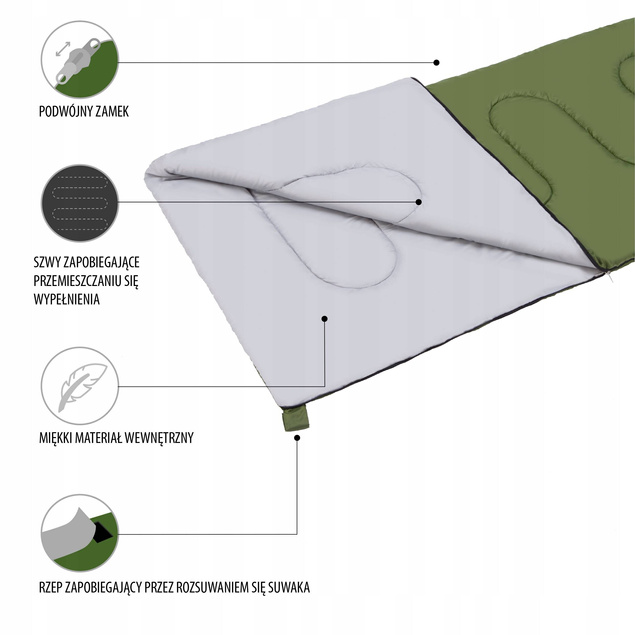 Śpiwór Turystyczny Kołdra Pod Namiot 190 x 75 cm NILS NC2002