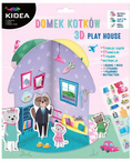 KIDEA Zestaw Kreatywny 3D Stwórz Domek Kotków 3+