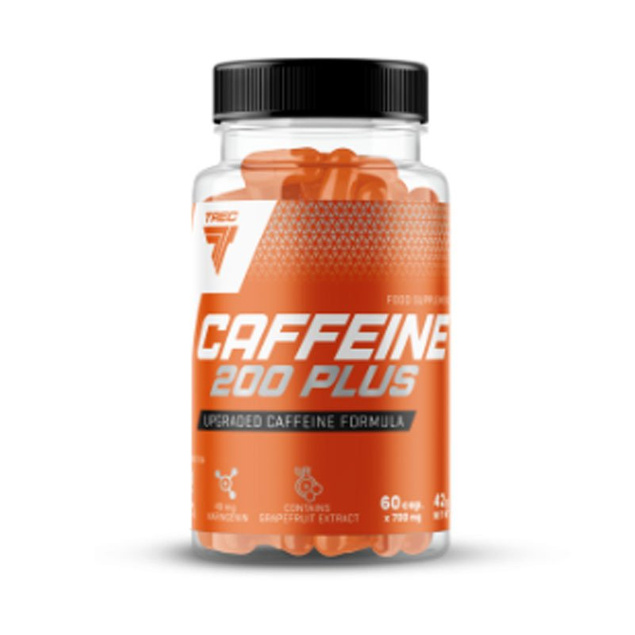 Kofeina 60 kapsułek 200 mg Caffeine 200 Plus TREC
