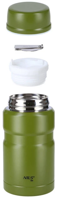 Termos Obiadowy Na Żywność Napój Stal Miseczka Z Łyżką Lunchbox 750ml Nils