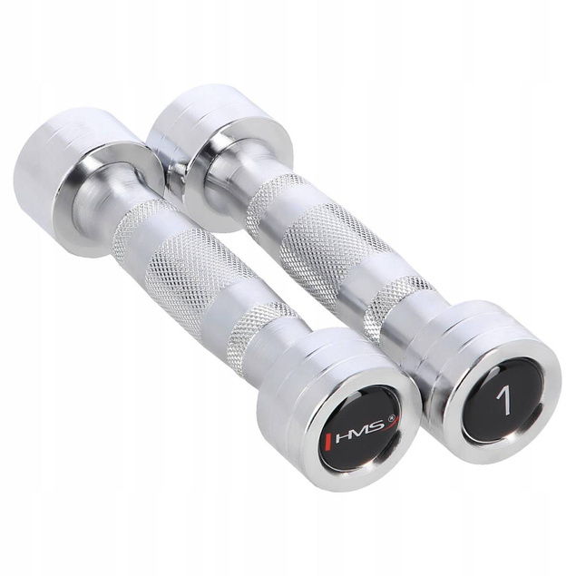 Hantle 2x1kg CHROMOWANA STAL HMS HANTELKI fitness