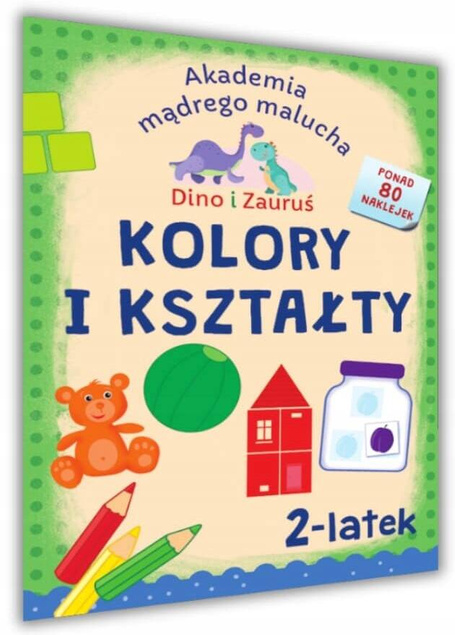 Akademia Mądrego Malucha 2-LATEK Kolory i Kształty 80 NAKLEJEK SBM