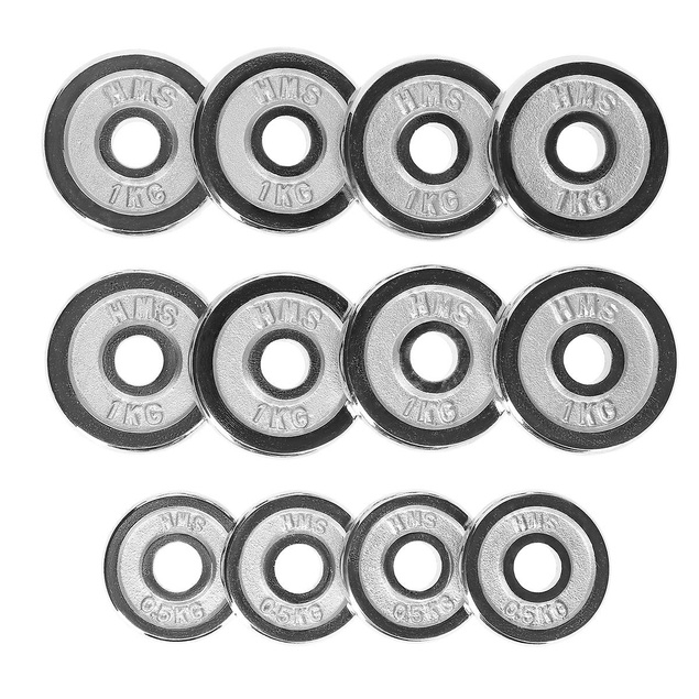STC-15 SZTANGIELKI W WALIZCE 15 KG CHROME HMS