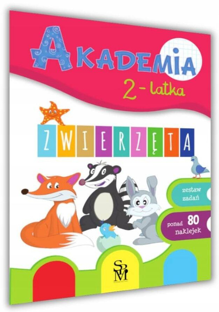 Akademia 2-Latka ZWIERZĘTA Zadania Logiczne Myślenie Przedszkole 2+ SBM