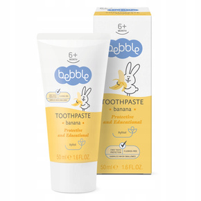 BEBBLE Pasta Do Zębów Dla Dzieci BANANOWA Bez Fluoru 6M+ 50ml
