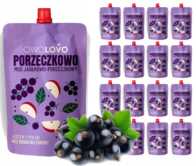 OWOLOVO Mus PORZECZKOWY Tubka Dla Dzieci Dorosłych 16x200g ZESTAW