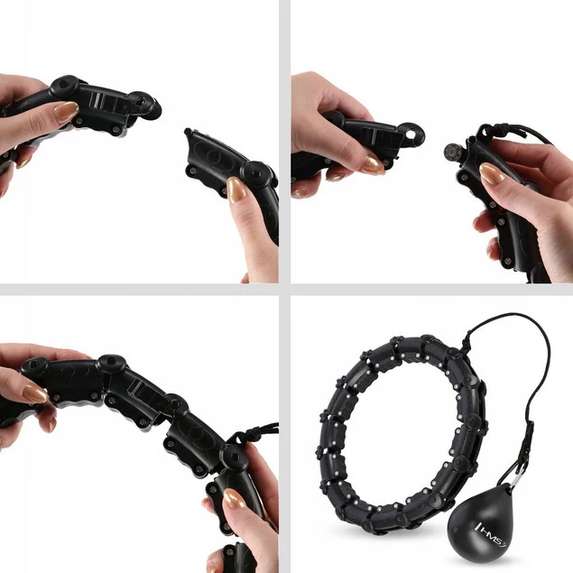 Hula Hop Odchudzające Z Obciążnikiem i Wypustkami Fitness HMS HHW02